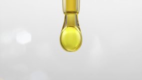 Cosmetic pipette with Cosmetic Essence oil Liquid drop , Skin care serum beauty care vitamin concept 3d animation - Powered by Shutterstock - Get 15% off with code: PIKWIZARD15