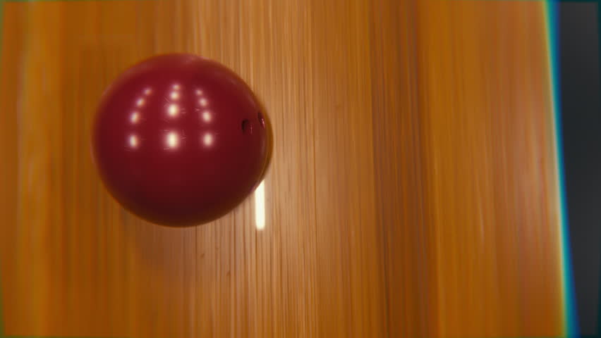 Bowling Ball Being Cracked By Pins
