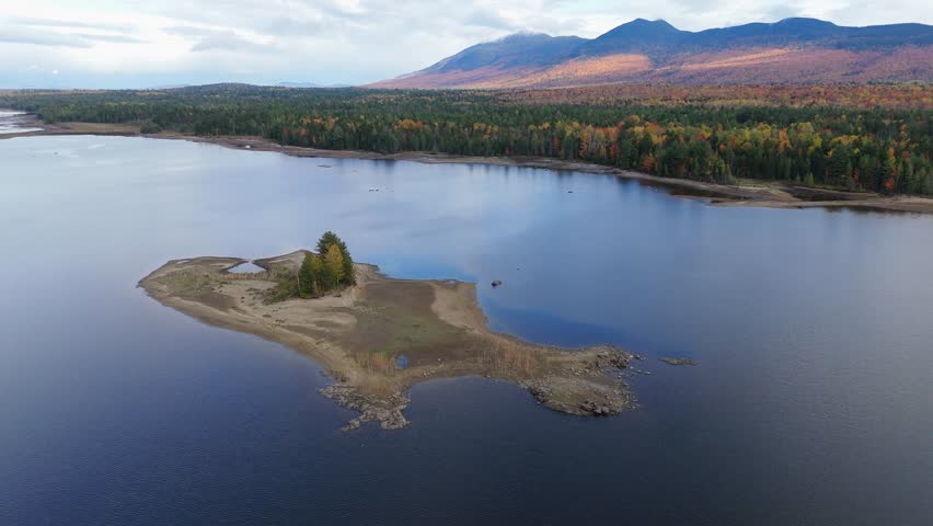 Bigelow Preserve and Flagstaff Lake, Maine, USA. Fall 2024. Drone Footage.