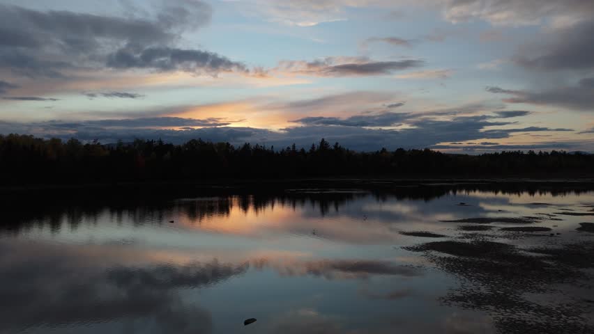 Bigelow Preserve and Flagstaff Lake, Maine, USA. Fall 2024. Drone Footage.