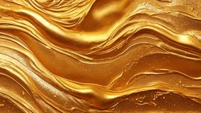 Gold acrylic liquid abstract background with sparkling gold Glitter blend texture. liquid paint moves with glowing grains. 4k - Powered by Shutterstock - Get 15% off with code: PIKWIZARD15