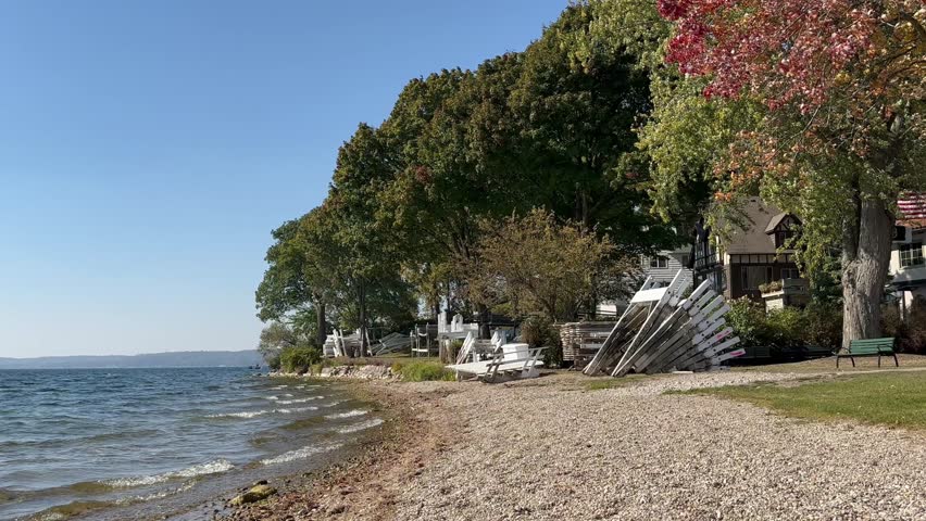 Cedar Point, historic residential area, shores of Lake Geneva, Wisconsin