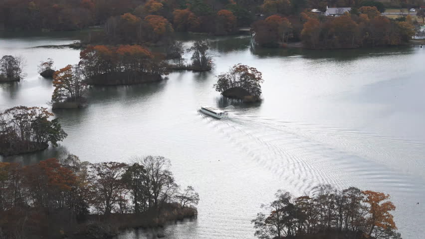 Lake Onuma, Kameda District, Hokkaido 大沼 , 七飯町, 北海道 （Aerial Shot)- Dlog