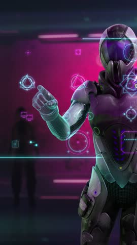 Scifi infographic holographic data projection.