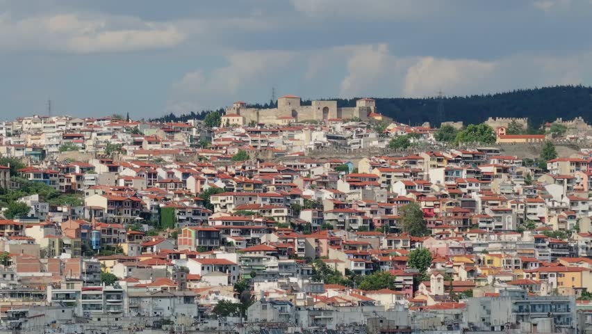 Ano Poli with castle in Thessaloniki, Greece