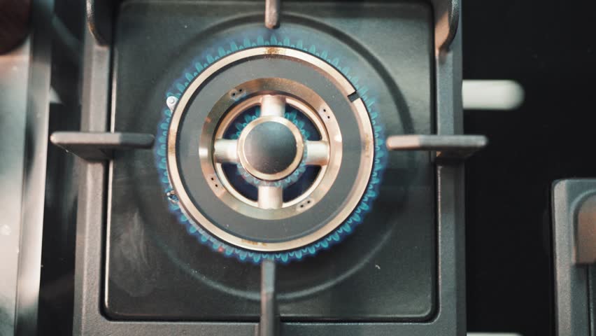 Close Up Shot of a Hob in Kitchen