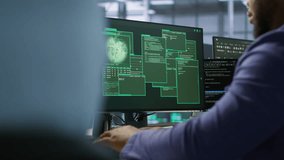 Happy data center employee pleased after successfully installing cybersecurity framework, seeing confirmation after reducing security incidents and enhancing data protection protocols, camera A - Powered by Shutterstock - Get 15% off with code: PIKWIZARD15