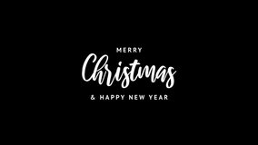 Merry Christmas and happy new year animation drawing text, Isolated on Transparent Background. Video greeting for postcard, poster, and banner design elements - Powered by Shutterstock - Get 15% off with code: PIKWIZARD15