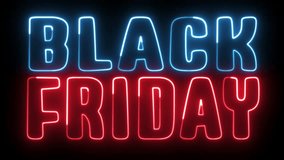 Black friday neon sign. Black Friday text font with neon light. Luminous and shimmering haze inside the letters of the text Black Friday. - Powered by Shutterstock - Get 15% off with code: PIKWIZARD15