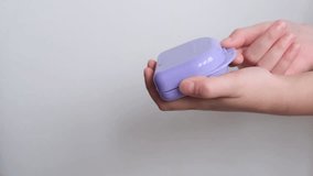 The children's dental plate is rainbow-colored. The child holds an orthodontic plate in his hands to align the teeth and expand the jaw. - Powered by Shutterstock - Get 15% off with code: PIKWIZARD15