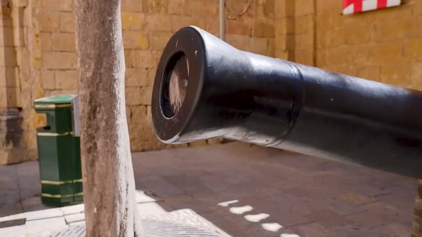 Zoom in shot of civil war cannon