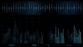 Futuristic Digital Sound Wave Data Visualization Design. A captivating digital visualization featuring sound waves and data bars in a futuristic style, highlighting technology and innovation. - Powered by Shutterstock - Get 15% off with code: PIKWIZARD15