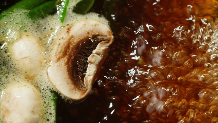 Japanese Ramen with Beef or chicken, rice noodles with fried meat, Tom Yam kung Spicy Thai asian soup, chef cooking in traditional korean chinese food. Close up of tasty korean cuisine. 