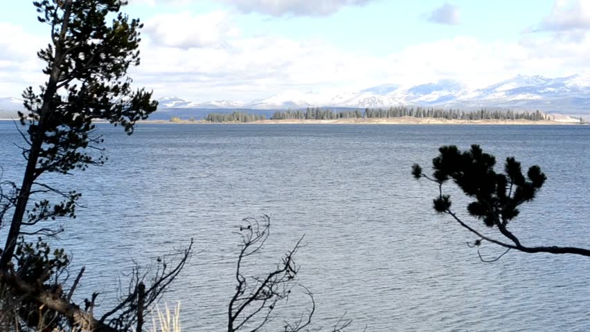 Lake Yellowstone in National Park in Wyoming in Fall Autumn
