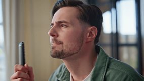 Emotional man cheering sport game at apartment sofa closeup. Tensed husband wife watching TV football championship at home interior. Anxious couple reacting nervously on loss at living room couch - Powered by Shutterstock - Get 15% off with code: PIKWIZARD15