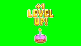 level up on birthday, pixel art animation  - Powered by Shutterstock - Get 15% off with code: PIKWIZARD15