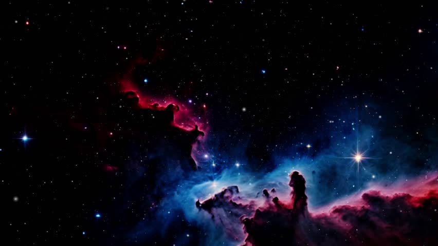 Stars, Gas and Dust in Nebula 4K stock vide