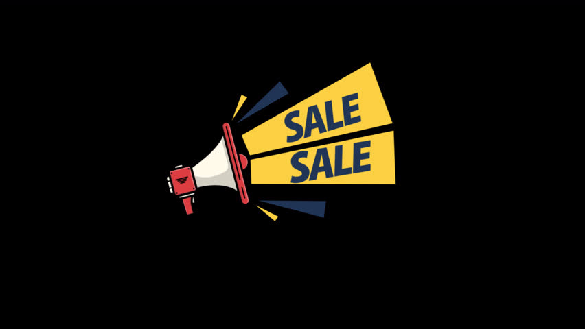 Sale Offer Icon Concept Animation Video - Transparent