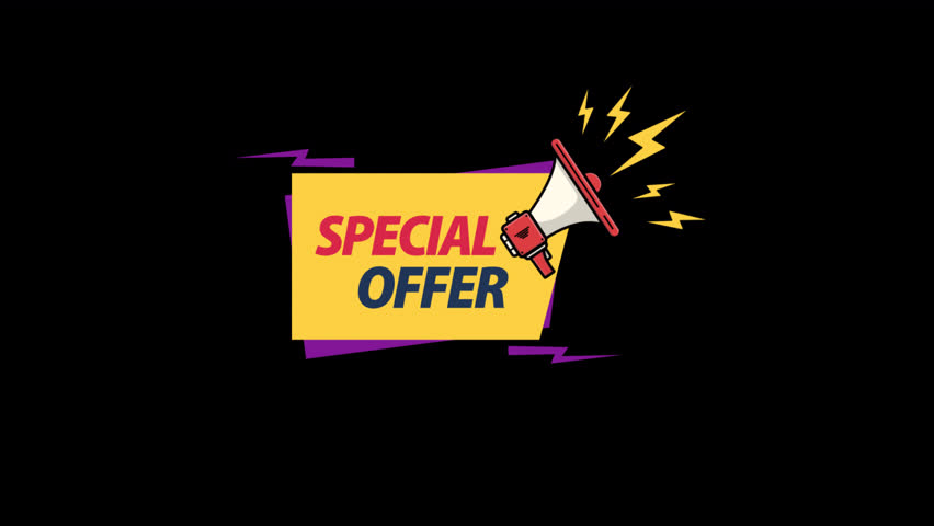 Special Offer Icon Concept Animation Video - Transparent