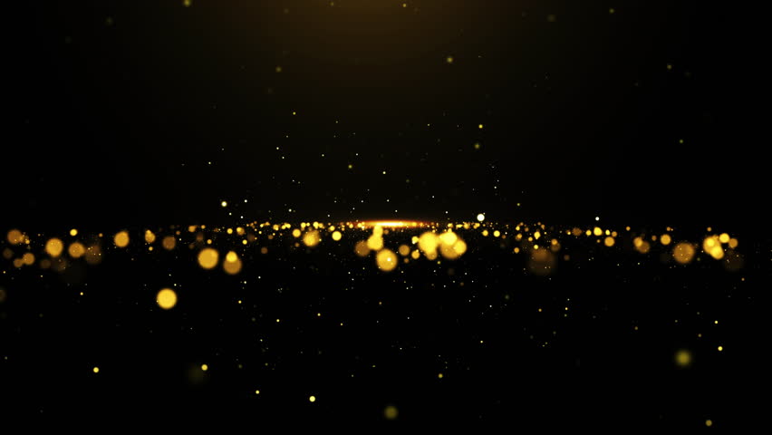 Gold particles background loop، Gold particles