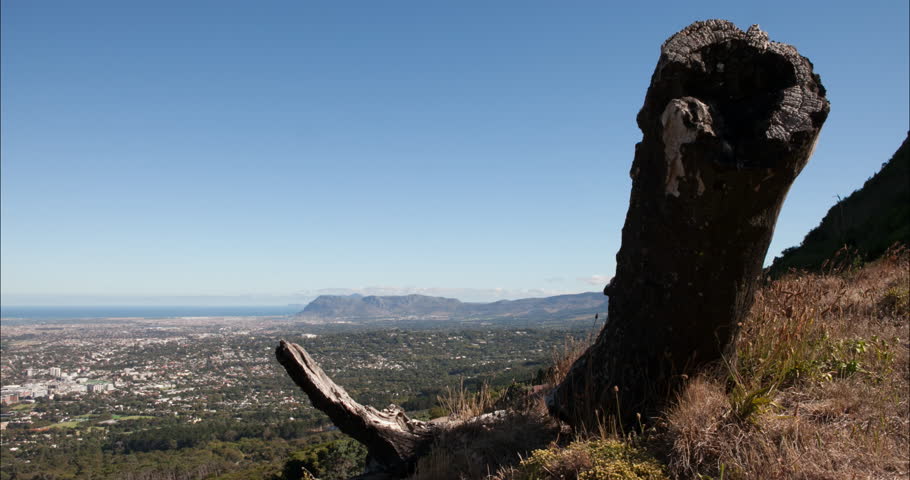 Time Lapse view of the Southern Suburbs of Cape Town from Table Mountain