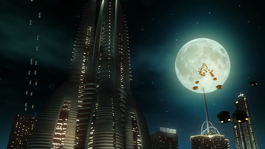 flying cars at night
