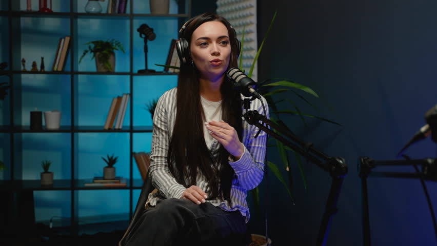 Bloggers Streaming Live During a Radio Podcast Recording