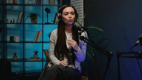 Bloggers Streaming Live During a Radio Podcast Recording - Powered by Shutterstock - Get 15% off with code: PIKWIZARD15