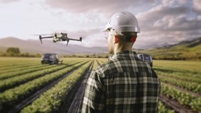 Drone Operator Flying Uav Over Agricultural Field Smart Farming Technology Innovation Future Agriculture - Powered by Shutterstock - Get 15% off with code: PIKWIZARD15