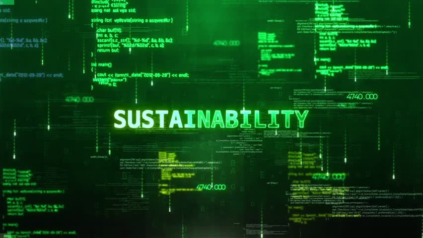Sustainability Word on Style Hologram Video 02