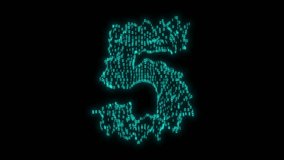Number 5 Digital of binary code, security data protection, matrix binary code - Powered by Shutterstock - Get 15% off with code: PIKWIZARD15