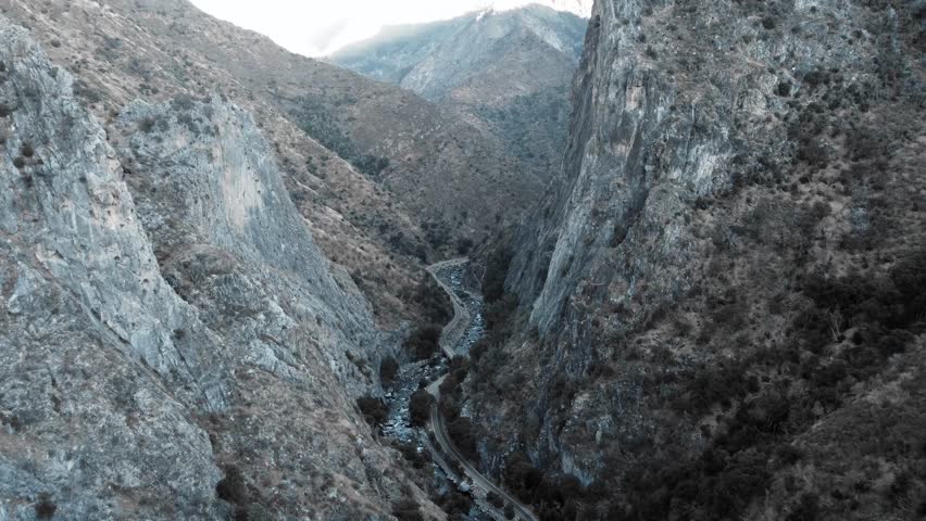 USA, CA, outside Kings Canyon National Park, Boyden Cavern, 45589 - Granite cliffs at Boyden Cavern. Flying East at sunset
