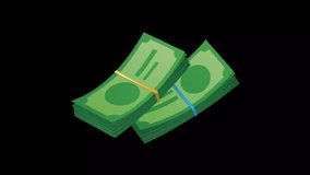 Dynamic dollar currency animation on a black screen, showcasing rotating or moving dollar symbols. Ideal for financial, economic, or business-related projects - Powered by Shutterstock - Get 15% off with code: PIKWIZARD15