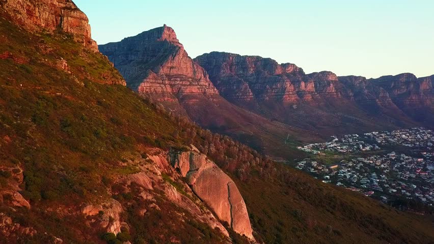 Sunset Aerial Shot over Lion