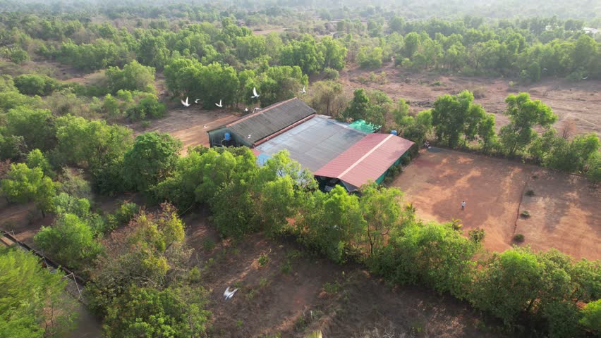 Drone shots of Indian Village Sawantwadi, Maharashtra
