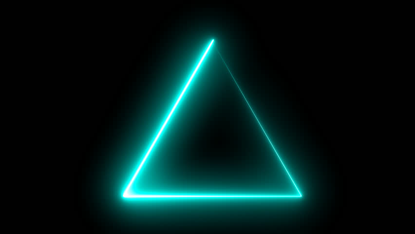Glowing neon triangle border frame and seamless loop animation background. triangle frame line moving neon light overlay, seamless concert. Advance futuristic energy triangle line 4k animation. - Powered by Shutterstock - Get 15% off with code: PIKWIZARD15
