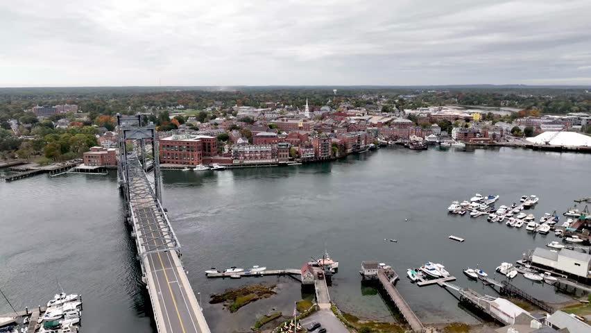aerial pullout from portsmouth new hampshire