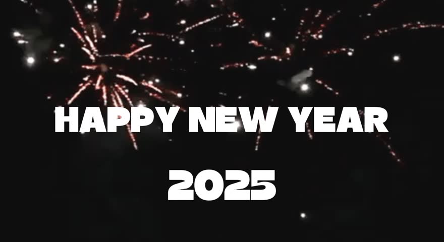 animated video blac screen happy new year 2025