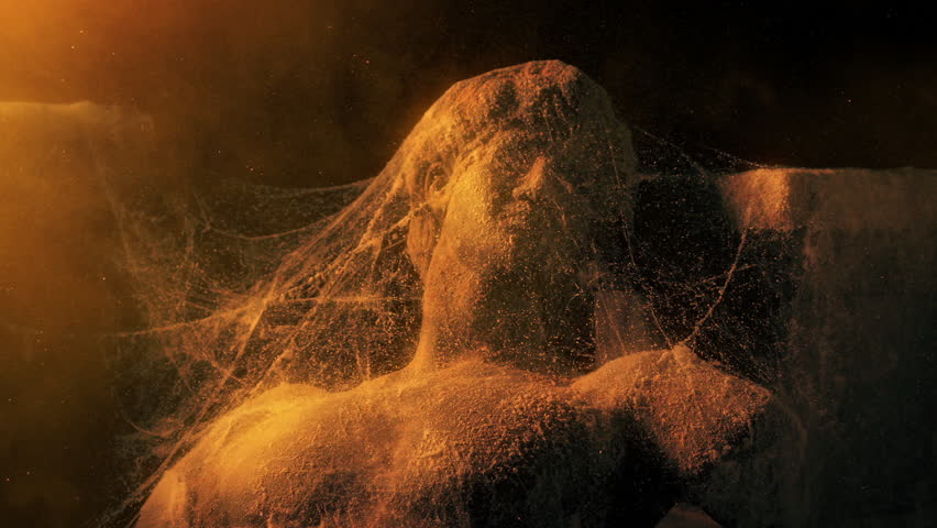 Statue In Dusty Temple Ancient Civilization Concept