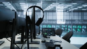 Close up of computer peripherals on server room desk used by employees working to ensure minimal downtime. Hard disk, keyboard and tablet in data center office used for monitoring performance - Powered by Shutterstock - Get 15% off with code: PIKWIZARD15