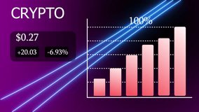 Infographic financial business diagram and graph with charts , a finance 4K 3D animation, concept illustrates corporate business growth. isolated on gradient ramp . - Powered by Shutterstock - Get 15% off with code: PIKWIZARD15