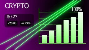 Infographic financial business diagram and graph with charts , a finance 4K 3D animation, concept illustrates corporate business growth. isolated on gradient ramp . - Powered by Shutterstock - Get 15% off with code: PIKWIZARD15