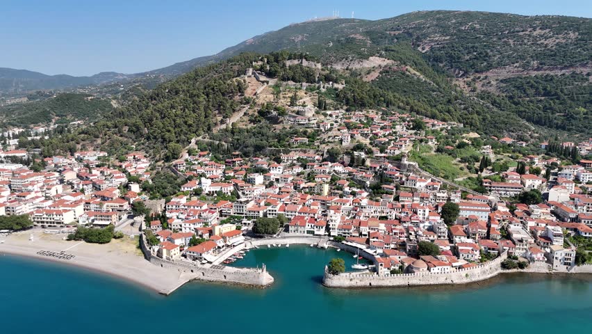 View of the port of Nafpaktos, Greece