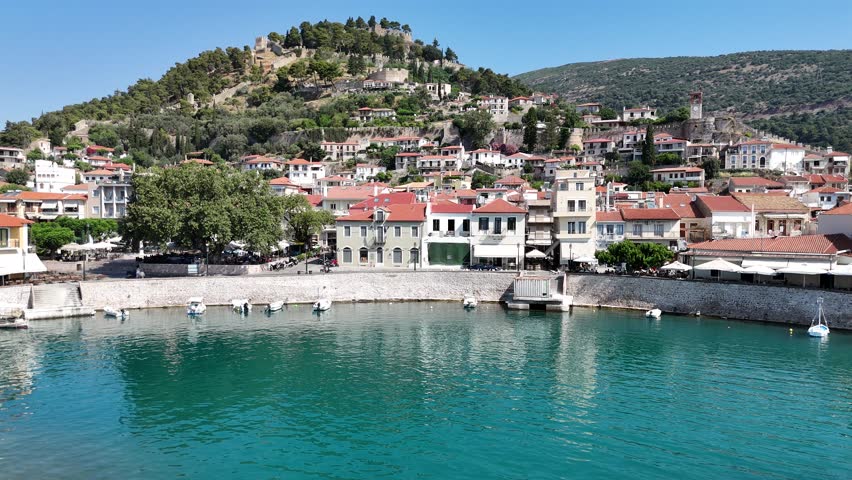 View of the port of Nafpaktos, Greece