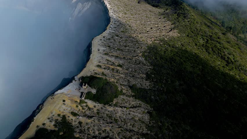 The edge of the volcano