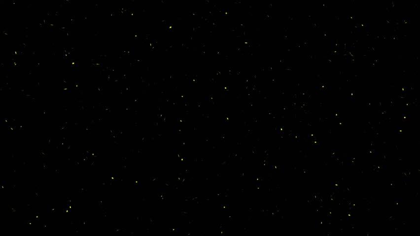 Loop animation falling down glow green dust star particles on black abstract background. Animation of fiery green glowing flying ember burning ash particles.