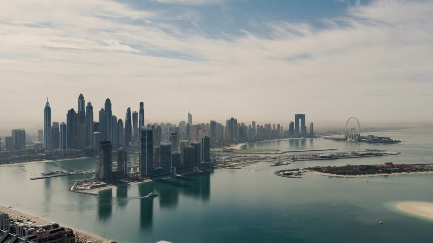 Dubai Marina is a modern and vibrant area, famous for its skyscrapers, scenic waterfront and artificial canal. It includes the giant Ain Dubai Ferris wheel and offers luxury restaurants and shopping.