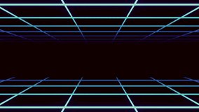 Abstract grid or wireframe net footage. Dynamic moving stars on the background. Bright glowing neon lights. Retro wave synthwave 4K animation. - Powered by Shutterstock - Get 15% off with code: PIKWIZARD15