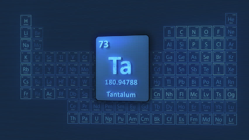 Tantalum Periodic Table 3D Video Animation - Powered by Shutterstock - Get 15% off with code: PIKWIZARD15