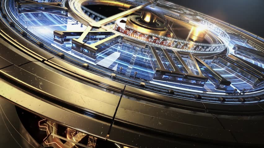 christmas tree with snow particle effect and antique clock. merry christmas effect glow, snowman, winter, snowfall, merry christmas and happy new years